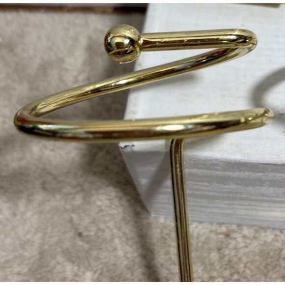 Vintage Brass Swirl Spiral Brass Wall Hook Curtain Tie Backs Large 8" - Picture 5 of 5